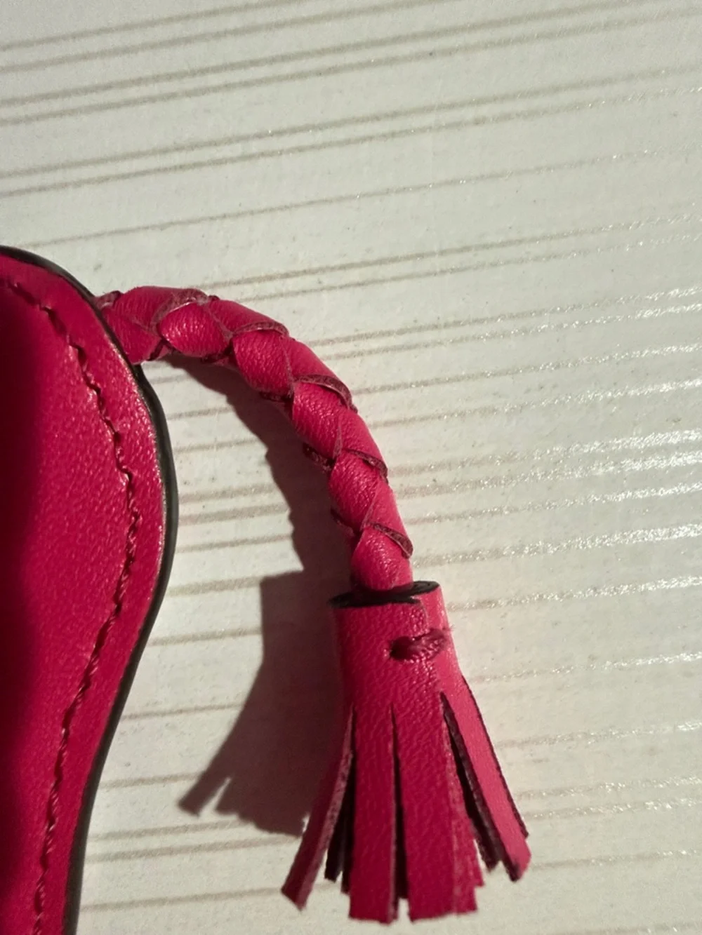 Michael Kors Hot Pink and White Zebra Horse Key Charm - Picture 6 of 8